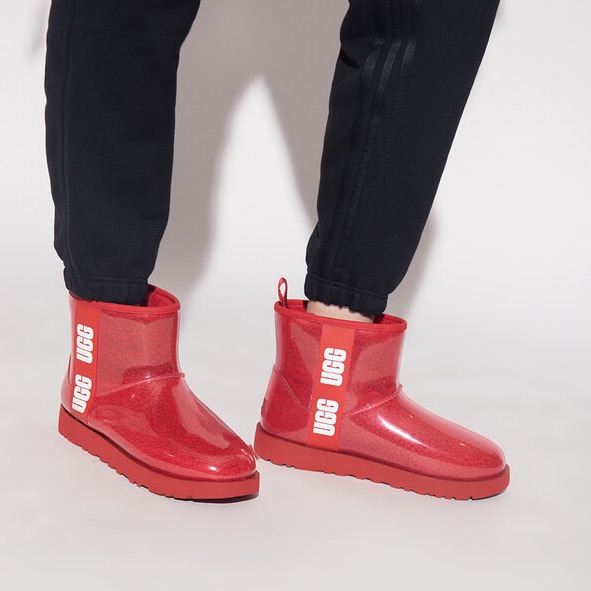 Ugg Womens Classic Clear Mini Marbled Samba Red
